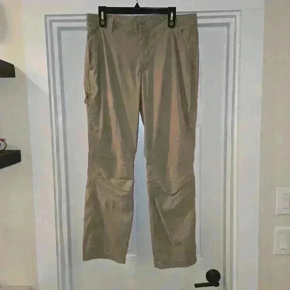 Columbia Omni Sheild Mens Straight Leg Activewear Hiking Pants Tan Size 34